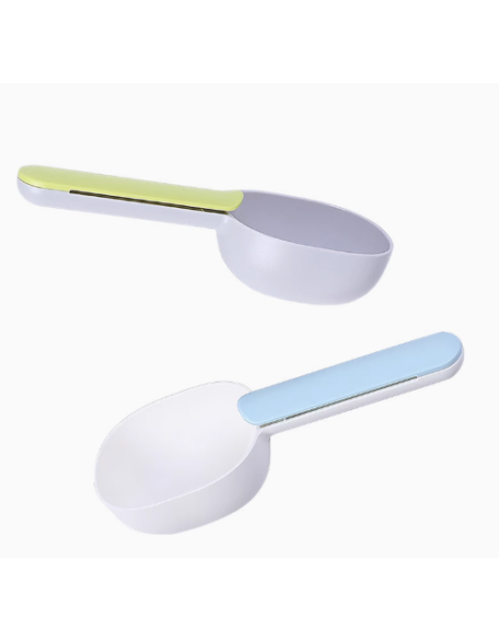 Dog food spoon pet spoon cat food spoon shovel dog teddy cat food handle with clip cat food spoon