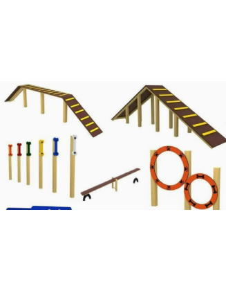 Outdoor pet development training equipment, hurdles, jumping hoops, toy facilities, pet agility training, ground obstacle manufacturers