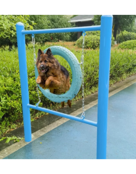 Pet park community dog ​​outdoor agility training equipment toys sensory integration physical fitness hurdle climbing bridge jumping drill hole