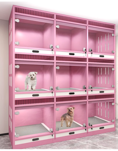 Dog display cabinet, small dog display cabinet, dog cage, internet celebrity live broadcast cabinet, dog breeding cabinet, solid wood, waterproof, easy to clean, customizable