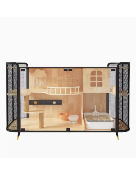 High-end cat house, cat villa, shared cabinet for humans and cats, luxury solid wood, large space, multi-story cat nest, pet store, cat cafe